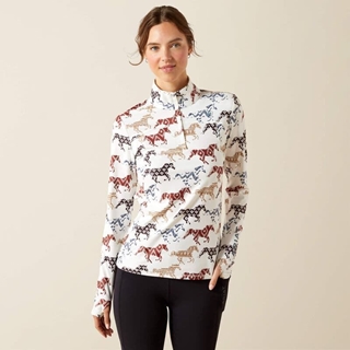 Polo mujer ARIAT estampado caballos. TALLA XS - Imagen 2
